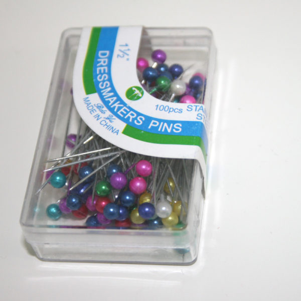 100 small mulit coloured pins